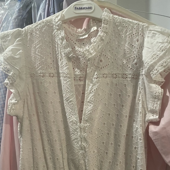Veronica Beard Satori White Eyelet Dress Size 2 - Picture 5 of 10